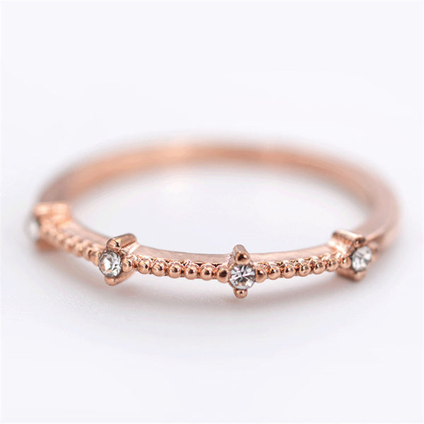 Japan And South Korea Rhinestone Rings For Women Silver Gold Rings