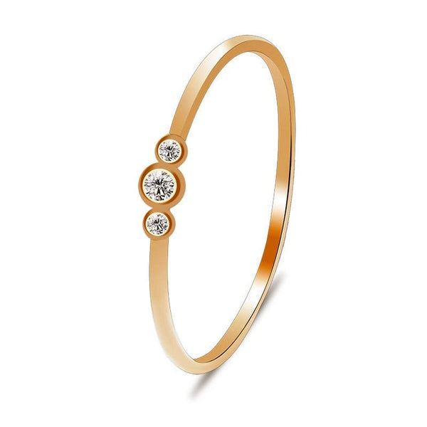 Japan And South Korea Rhinestone Rings For Women Silver Gold Rings