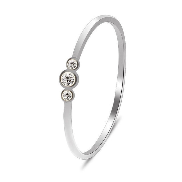 Japan And South Korea Rhinestone Rings For Women Silver Gold Rings