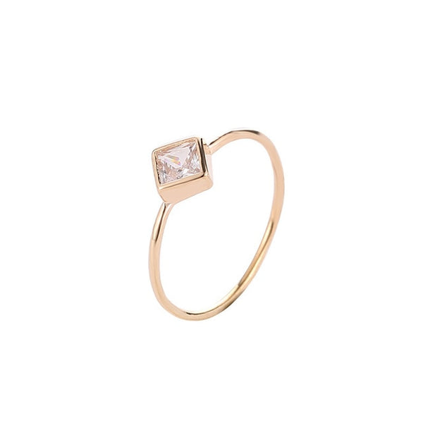 Japan And South Korea Rhinestone Rings For Women Silver Gold Rings